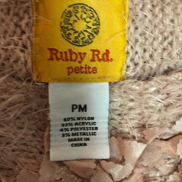 Ruby Rd. fluffy sweater with metallic details - Picture 5 of 6